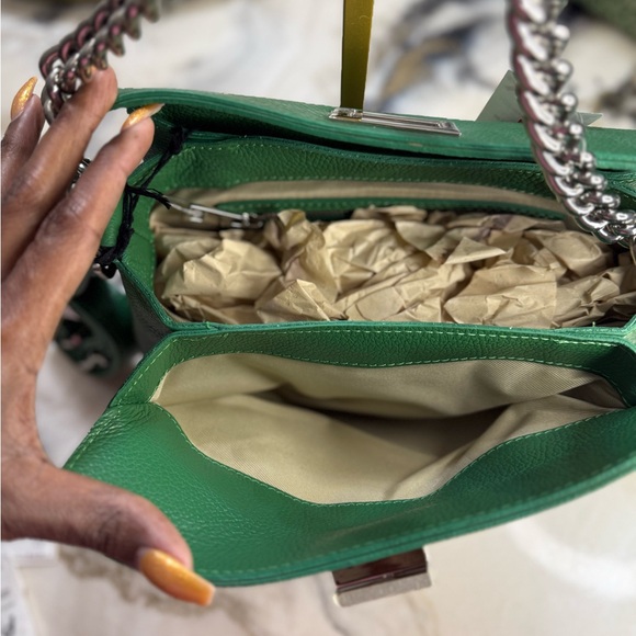 Viola Castellani Green Leather Shoulder Bag - Picture 2 of 2